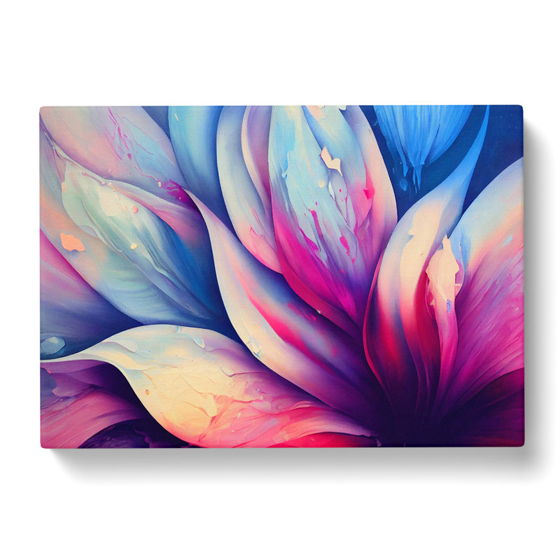 Colourful Flowers Vol.4 Abstract - Wrapped Canvas, 50cm H x 76cm W x 3cm D