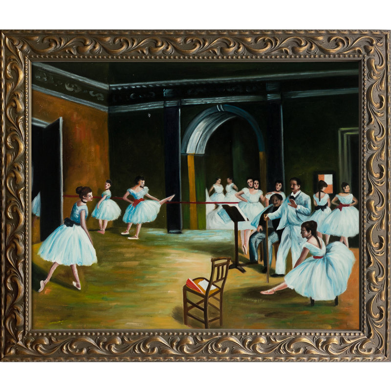 «Dance Studio at the Opera» par Edgar Degas - Reproduction d'art sur toile encadrée, H 26 po x l 30 po x P 2 po