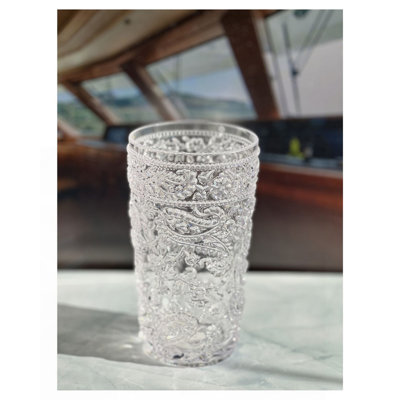Ensemble de 4 verres à cocktail en acrylique à motif cachemire (17 oz), verres à cocktail en plastique sans BPA, ensemble de verres, verres à eau