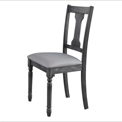 Chaises d'appoint à dossier ouvert brun clair et gris patiné (ensemble de 2)
