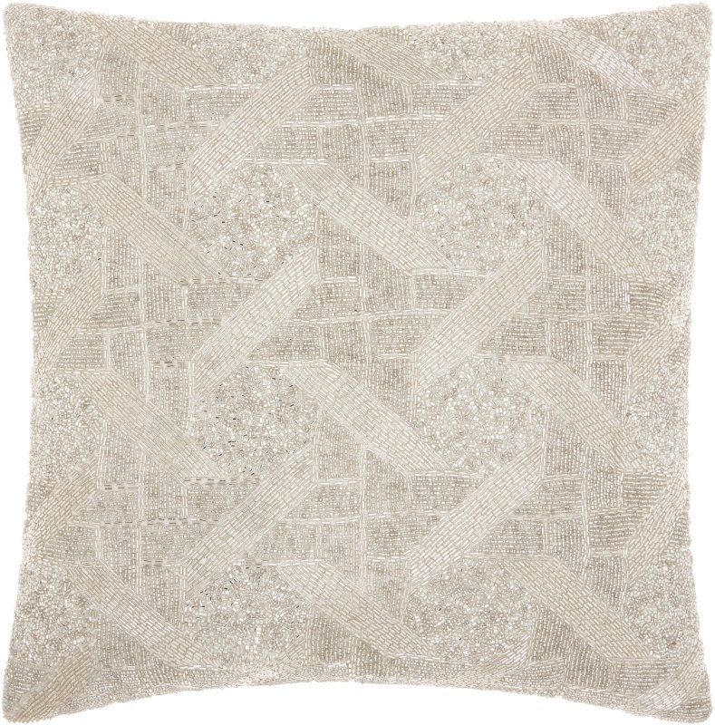Coussin décoratif en coton, Argent