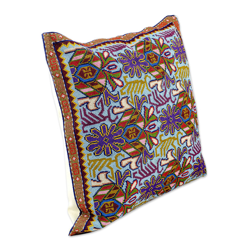 Yulduzoy Mamadiyorova Square Pillow Cover, Orange/Blue/Purple/Olive