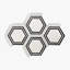 Polihsed Hexagon 12" x 11"  Marble Honeycomb Mosaic Tile