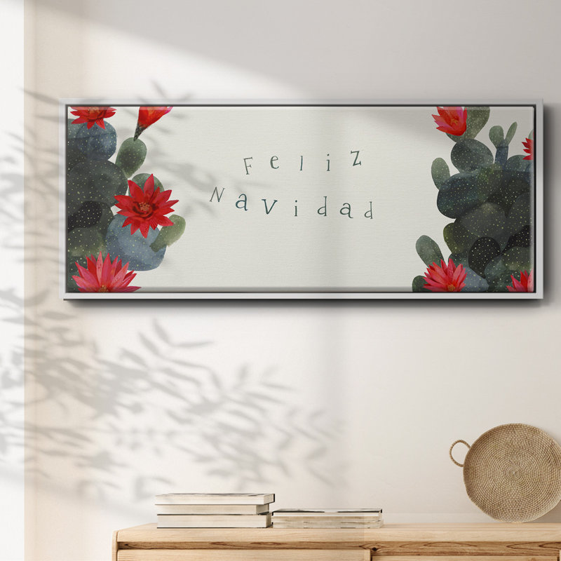 Floraison de Noël, collection de cactus en D, toile encadrée