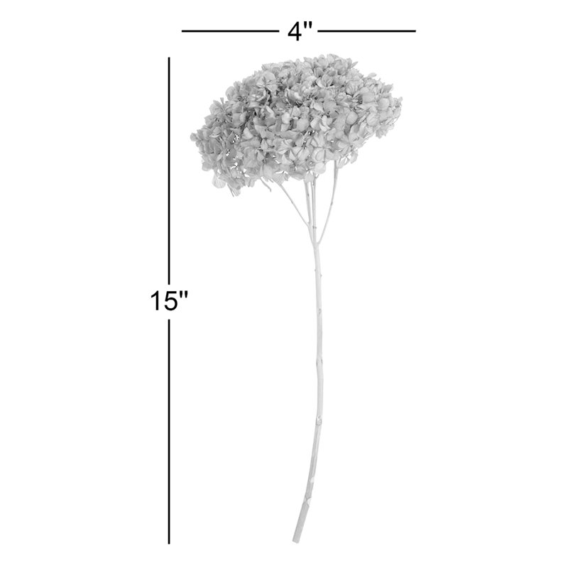 Hortensia naturel 15 "avec plusieurs branches, Natural Botanicals, Rouge