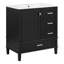 Meuble-lavabo autoportant 30 po avec lavabo en céramique, tiroirs et porte à fermeture en douceur, trop-plein intégré-121357724