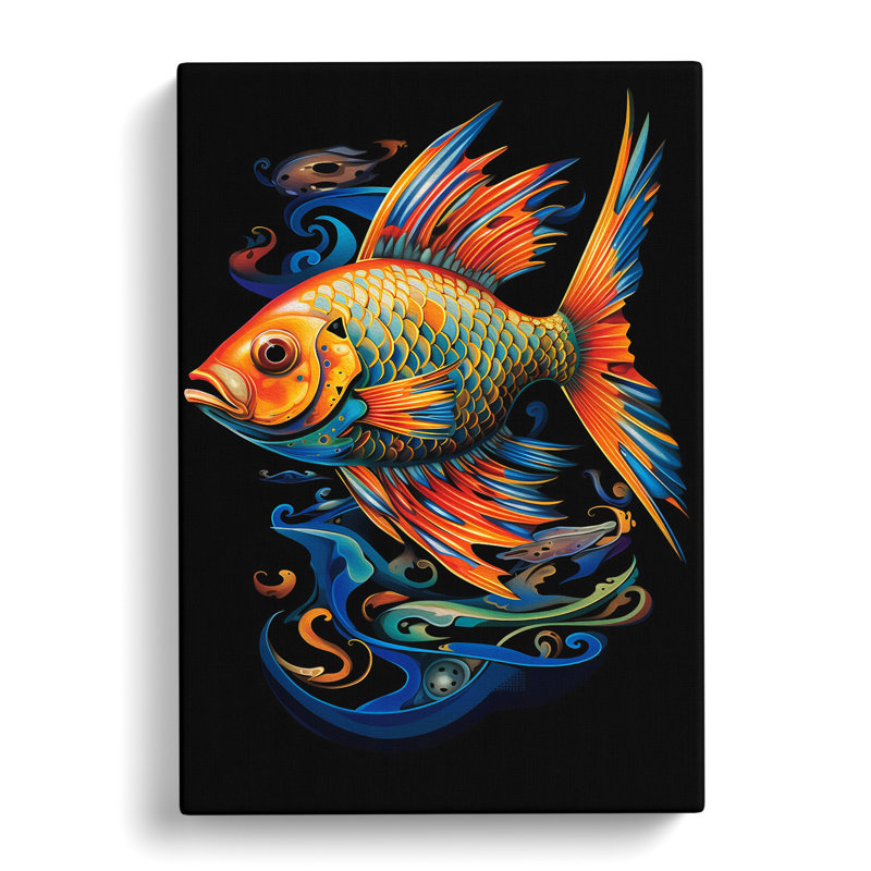 Fish Orphism - No Frame Print, 50cm H x 35cm W x 3cm D