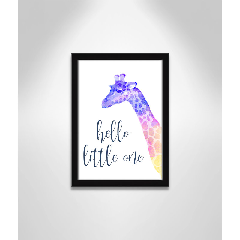 Hello Little One, art encadré, H 15 po x l 11 po x P 1,19 po, Cadre noir