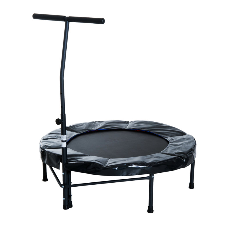 Trampoline d'intérieur de remise en forme 39,36 po avec guidon Fitness Re rebond, Noir, noir, noir, noir