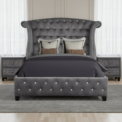 Ensemble de chambre à coucher 3 pièces Mithil King