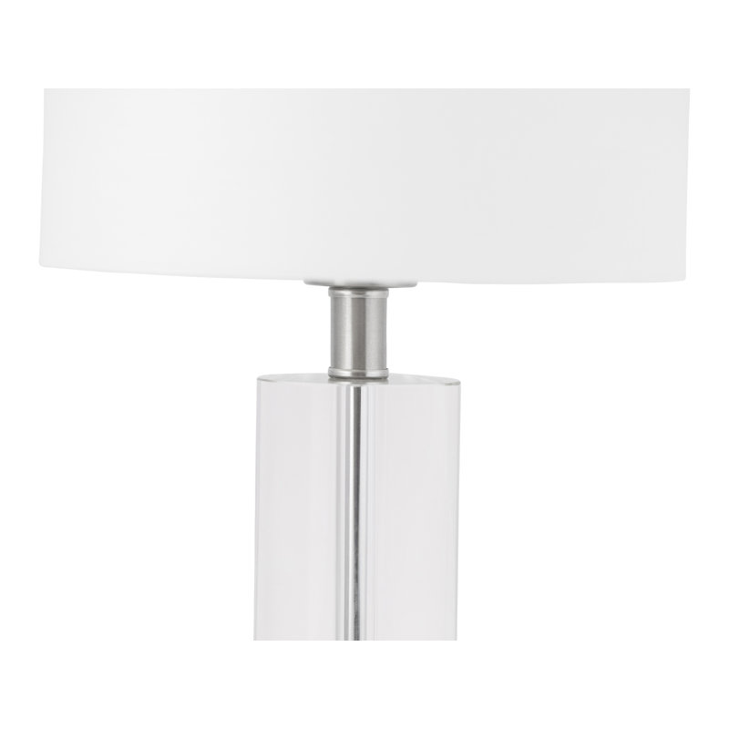 Cisco Crystal Table Lamp, Brushed Chrome