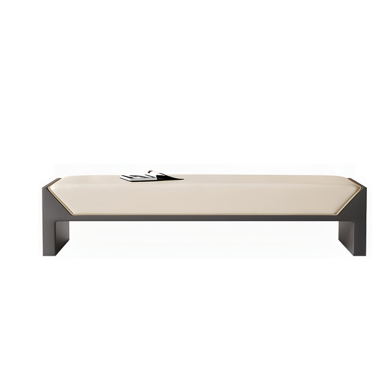 Banc rembourré en cuir Rupakus, H 16,14 po x l 70,86 po x P 18,89 po