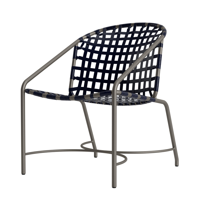 Kantan Outdoor Lounge Chair, Mica/Marine Vinyl Lace