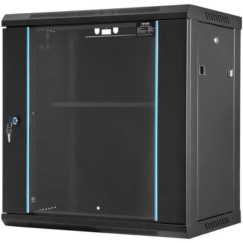 12U Wall Mount Network Server Cabinet, 15.5'' Deep, Server Rack Cabinet Enclosure