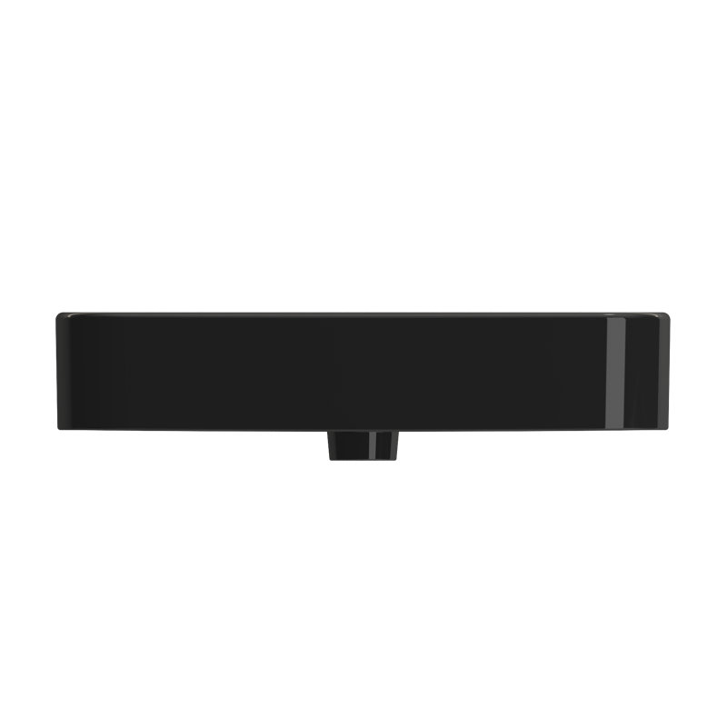Parma 25.59'' L Bathroom Sink, Matte Black, Single-Hole