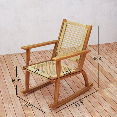 Ensemble de 2 chaises berçantes d'extérieur