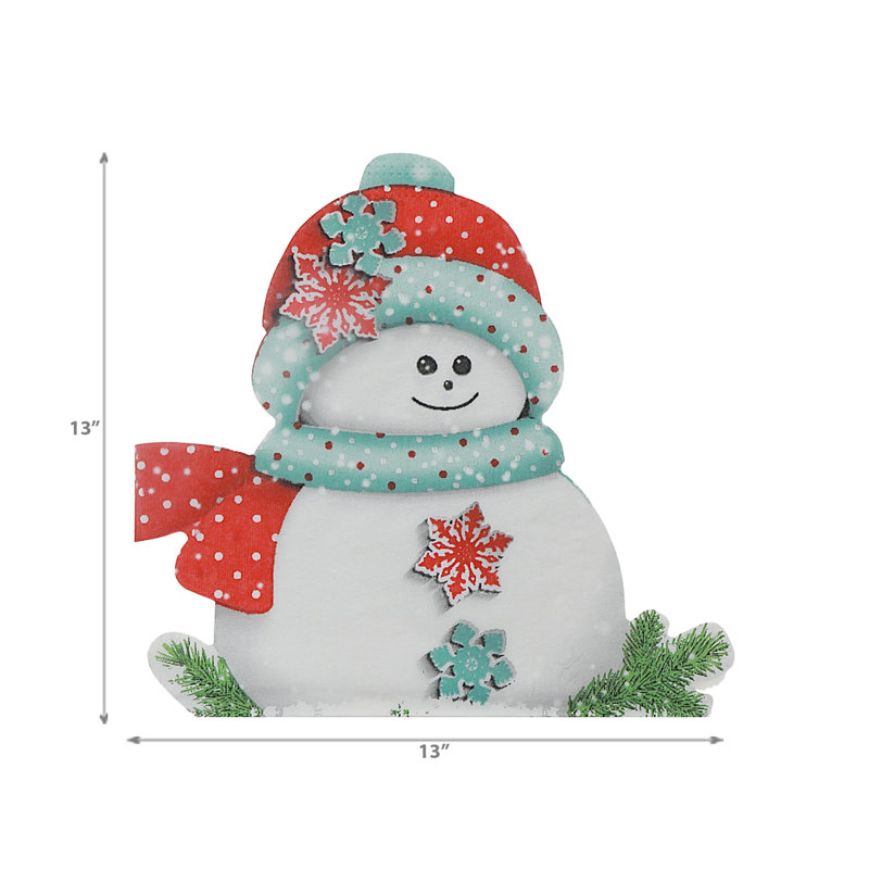 Ensemble de 12 serviettes de table 3 plis (bonhomme de neige) - ensemble de 6