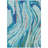 Aureva Blue Washable Indoor-Outdoor Rug - -218716569