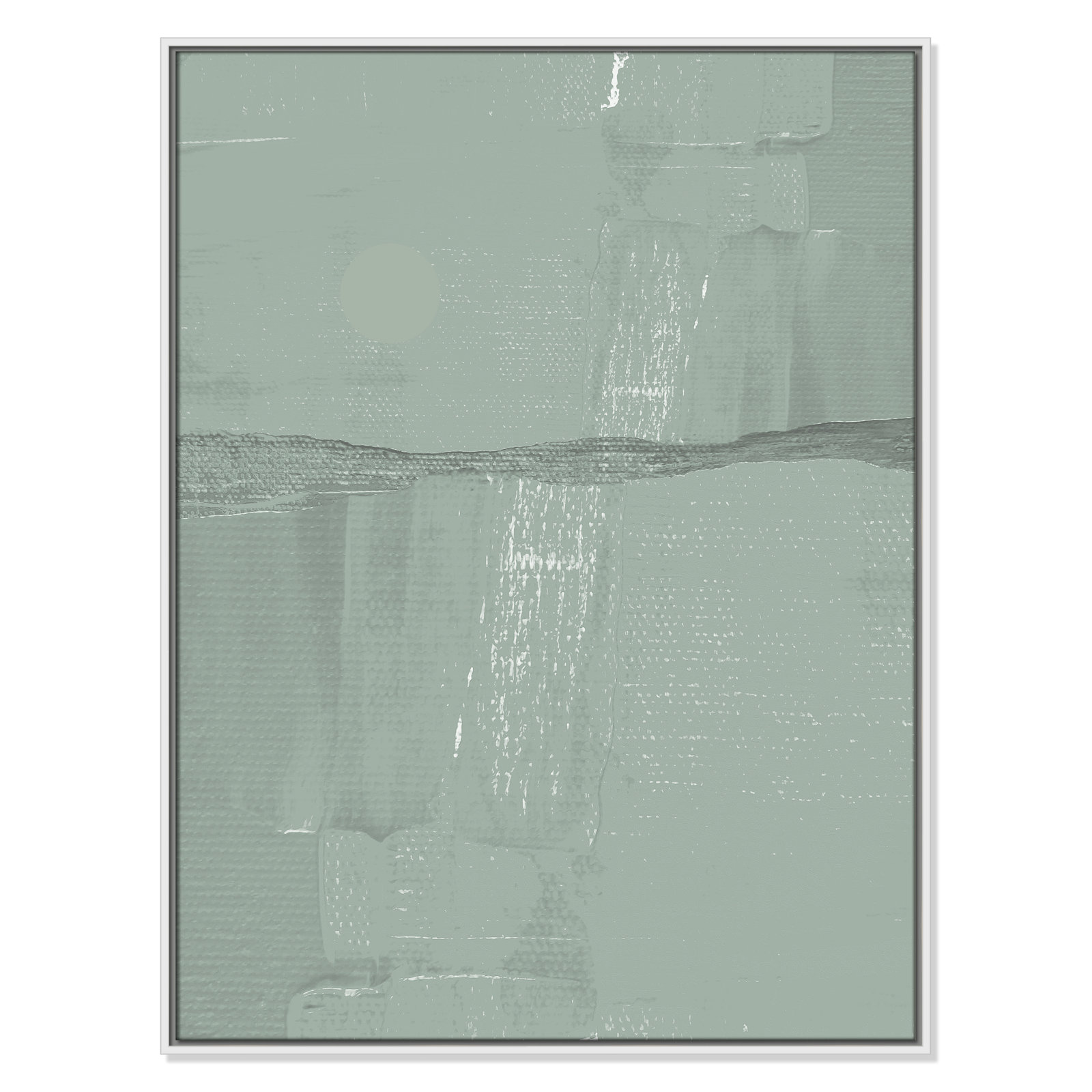 Attica "Sage Abstract" Print, 41.5" H x 31.5" W x 2" D, White