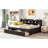 Bed with Side Bookcase, Drawers-25336490