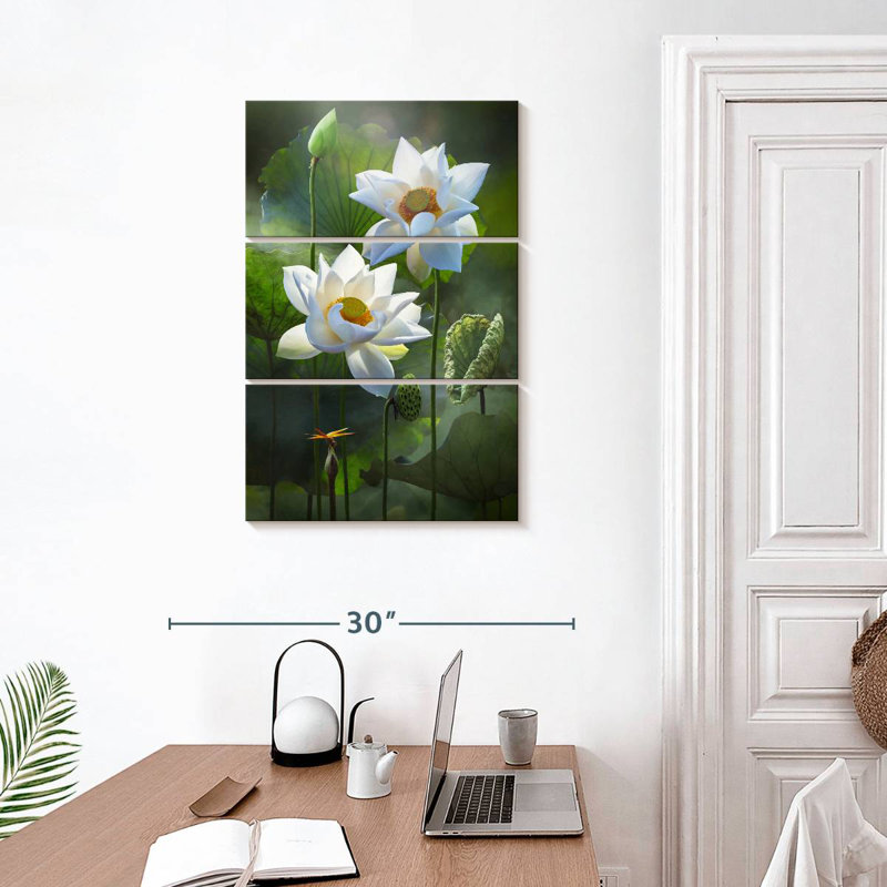 Lotus blanc pur Harnek, H 32 po x l 20 po
