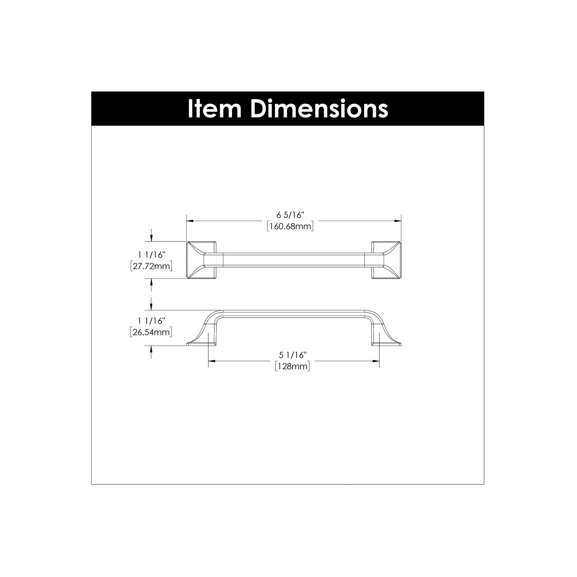 Forge Collection Pull - Farmhouse Hardware for Drawers & Cabinets, 5-1/16", Champagne Bronze