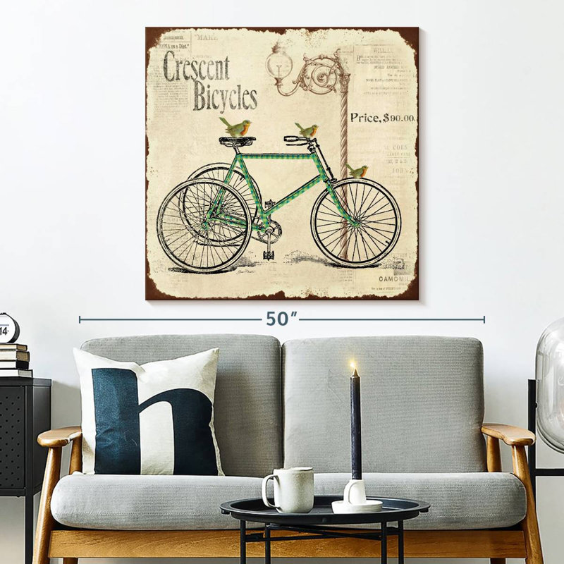 Bike Crescent Bicycles, 33" H x 33" W