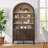 Nolan 74" Tall Arched Storage Display Cabinet Bookshelf-107335480