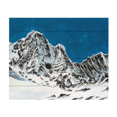 «Pristine Peaks II On Wood» par Michael Willett, reproduction
