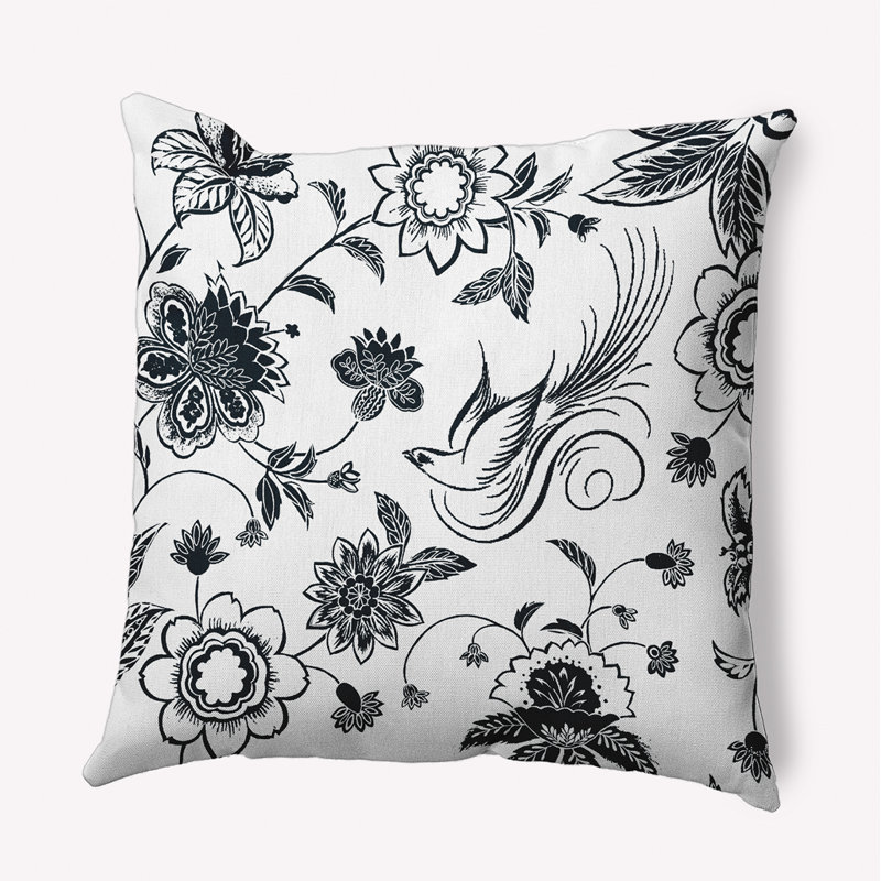  Housse et insert de coussin décoratif en polyester, Noir, 16 po x 16 po