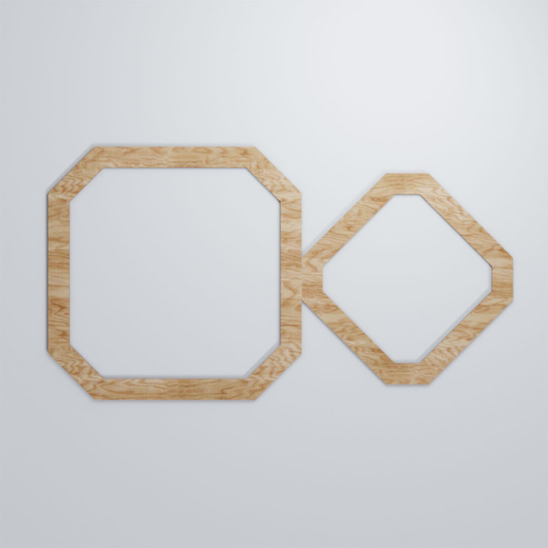 Panneaux muraux en bois Lockhart, Chêne rouge, H 7,375 po x l 12,625 po x P 0,375 po