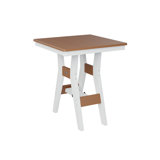 Berlin Gardens Harbor Regular Top With White Base Square Bar Table