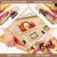 Charcuterie avec couvercle et poignée - ensemble de planches à fromage en bambou avec 4 outils à fromage, cadeau pour la pendaison de crémaillère, mariage, pique-nique (1 compartiment, noir)