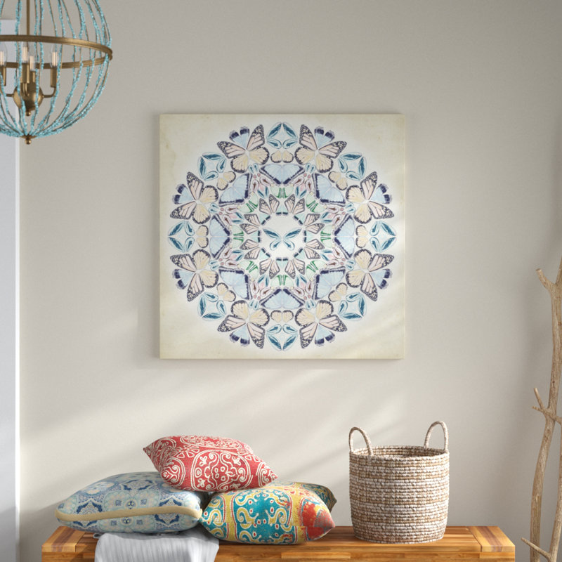 « prospérité mandala ii », peinture sur toile, H 36 po x l 36 po