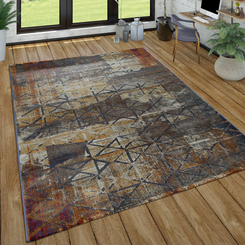 Enzo Abstract Area Rug, Rectangular 60 x 100cm
