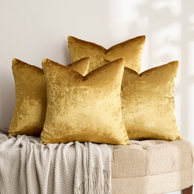 Velvet Throw Pillow Covers Set of 4, Modern Luxury cushion cover for Living Room Sofa Bedroom