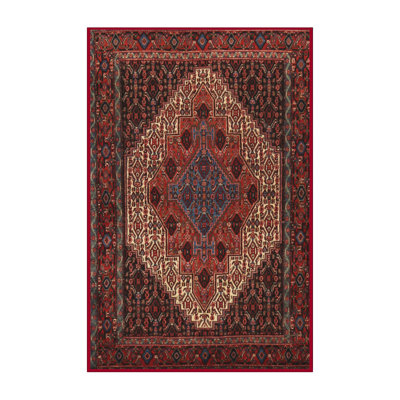 Tapis oriental rouge / crème