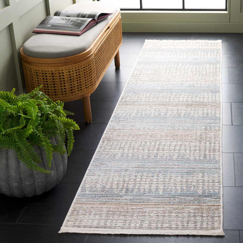 Tapis abstrait Candelario Performance, Tapis de couloir 2 pi 2 po x 8 pi