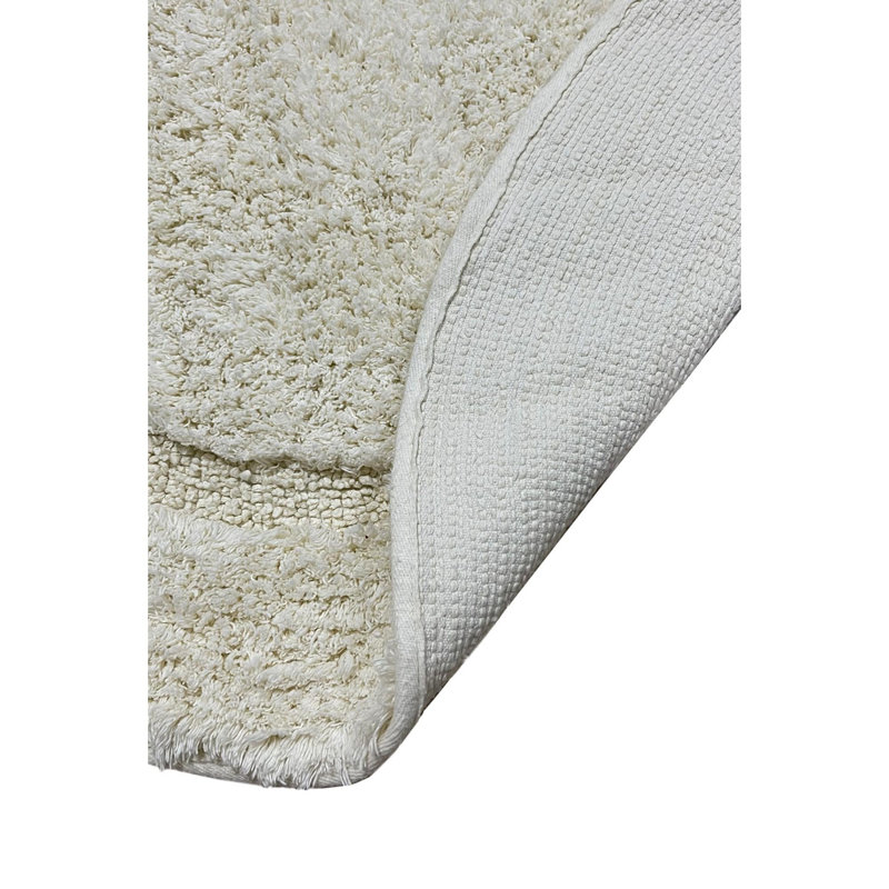 Luxurious Ecru Bathmat, 35.4 x 35.4 Inches | 100% Cotton, 1.06 lbs/m² | Machine Washable, Low Heat Ironing Recommended | Soft, Absorbent, and Durable | Perfect for Elegant Bathrooms & Spa-Like Retreats
