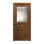 Porte intérieure française pleine 30 x 80 pouces Ego 5011 Chêne cognac Panneau simple Cadre Poignée Salle de bain Chambre Portes modernes