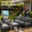 Modern Outdoor Aluminum Chair With Cushions-1037691896