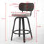 Ensemble de tabourets de bar pivotants, tabourets de bar à hauteur de comptoir revêtus de similicuir de 26 po, tabourets de style Mid-Century
