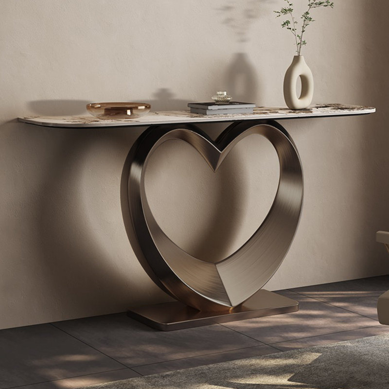 Italian style luxury console table, H 33,5 po x l 47,2 po x P 13,8 po, Bronze