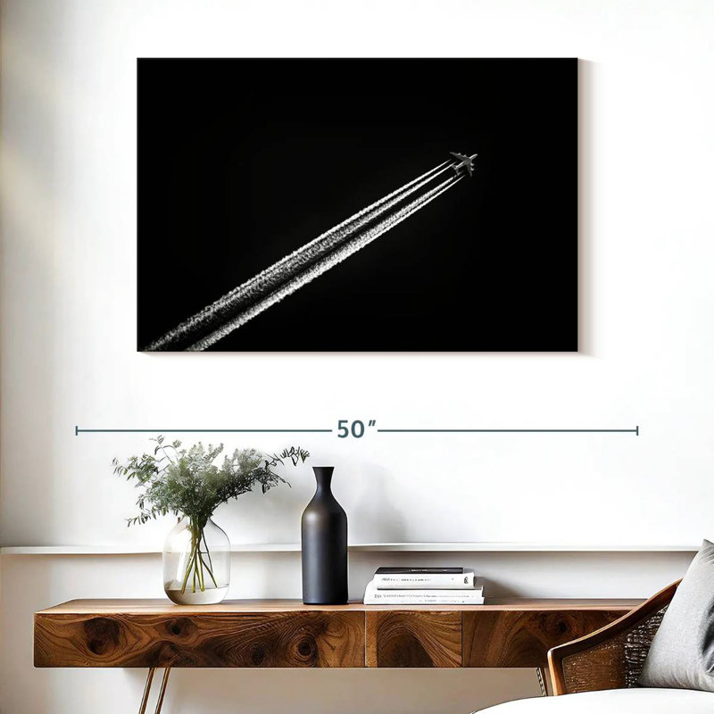 Mait Plane Contrails, 26" H x 39" W