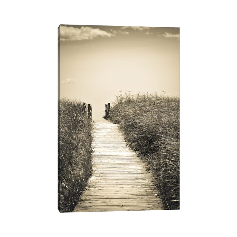 Beach Boardwalk by Olivia Joy StClaire - Wrapped Canvas Gallery-Wrapped Canvas Giclée, 20.32 cm H x 30.48 cm W