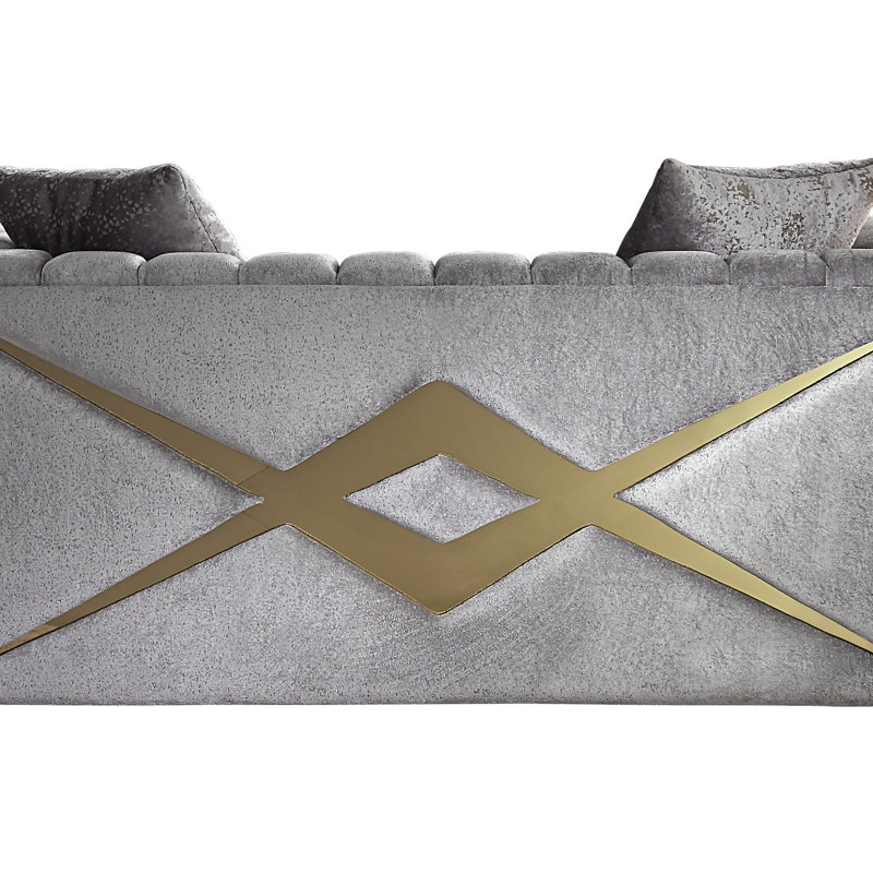 Causeuse Velence, Argent argent