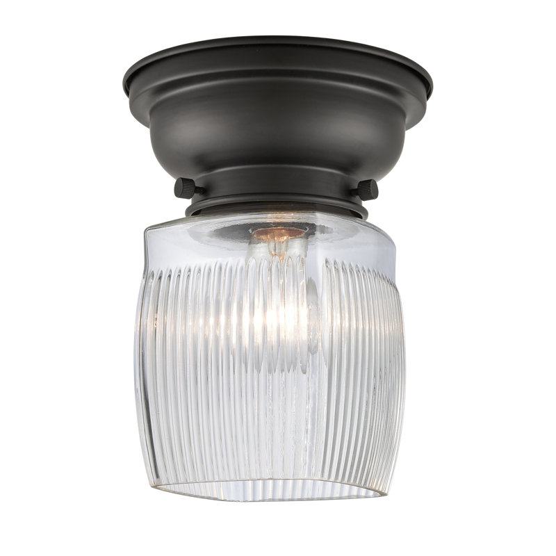 Plafonnier encastré 1 lumière 6,25 po Mireya, Ampoule non incluse, Noir mat