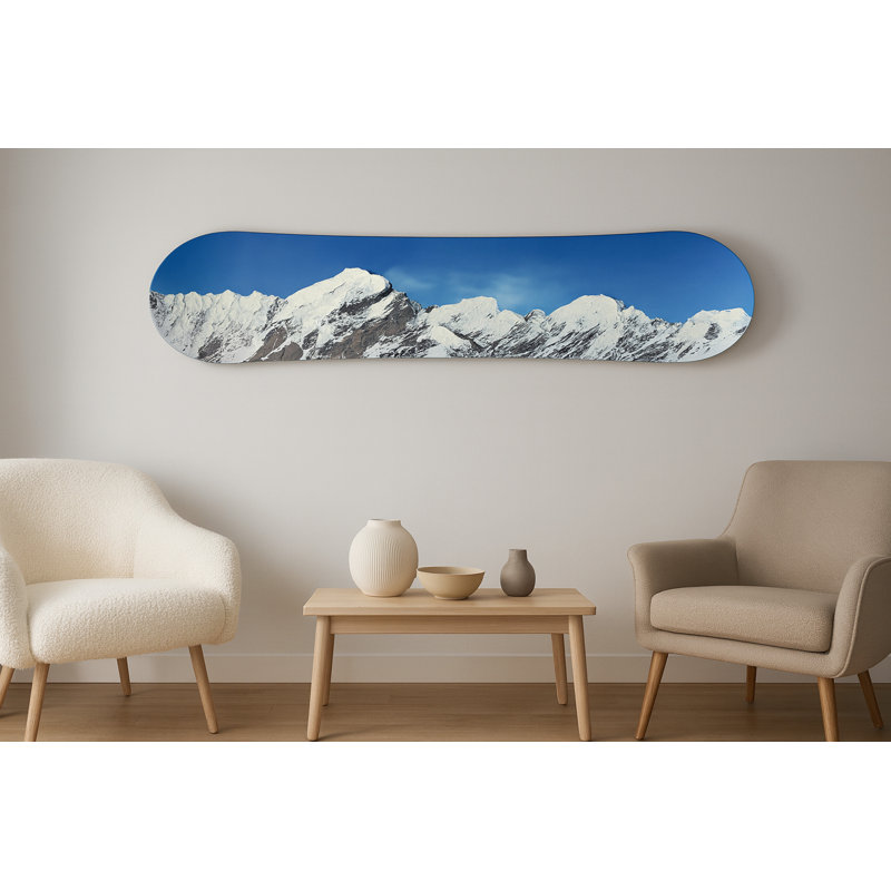 Art mural en planche à neige Mountain Majesty - 11 po x 59 po