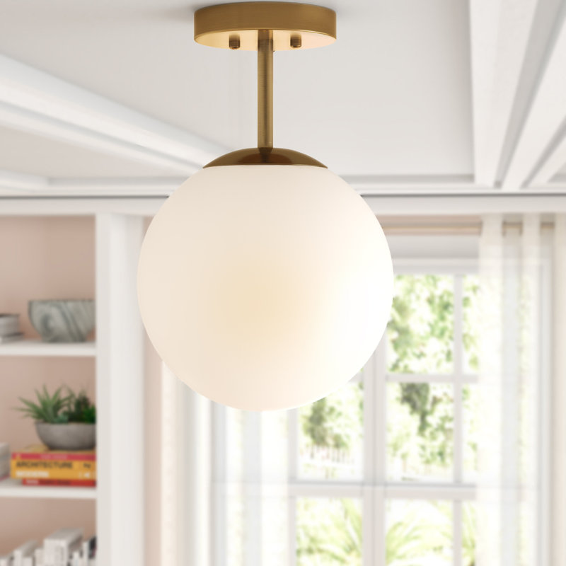 Cournoyer 1 - Light Single Pendant, Brushed Brass, Clear