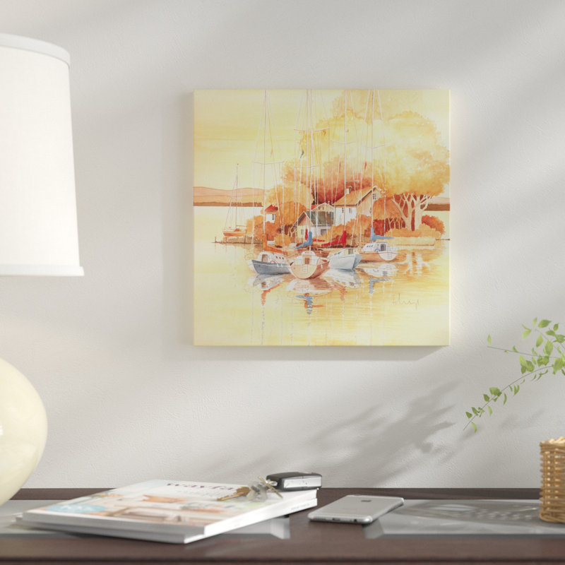 «Seaside I», reproduction sur toile, H 12 po x l 12 po x P 0,75 po, Pas de tapis, Toile tendue